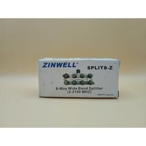 Zinwell 8-Way Wide Band Splitter 2-2150 MHz | Model SPLIT8-Z | DIRECTV SWiM Appr